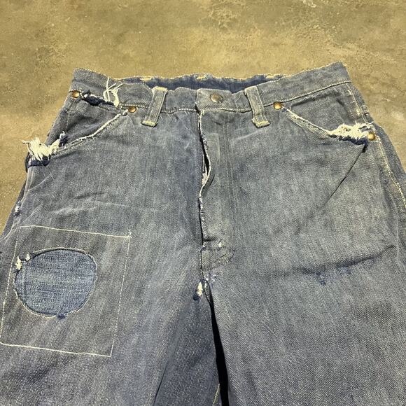 Vintage 60s Wrangler Blue Bell Dark Sanforized Jeans 26x31 - Picture 3 of 8
